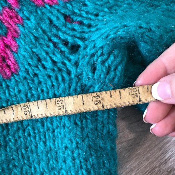 Hand Knit Fair Isle Sweater XL - Picture 4 of 6